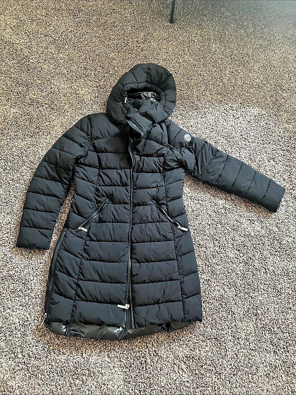 Michael Kors Ultra Hooded Puffer Jacket Black Medium